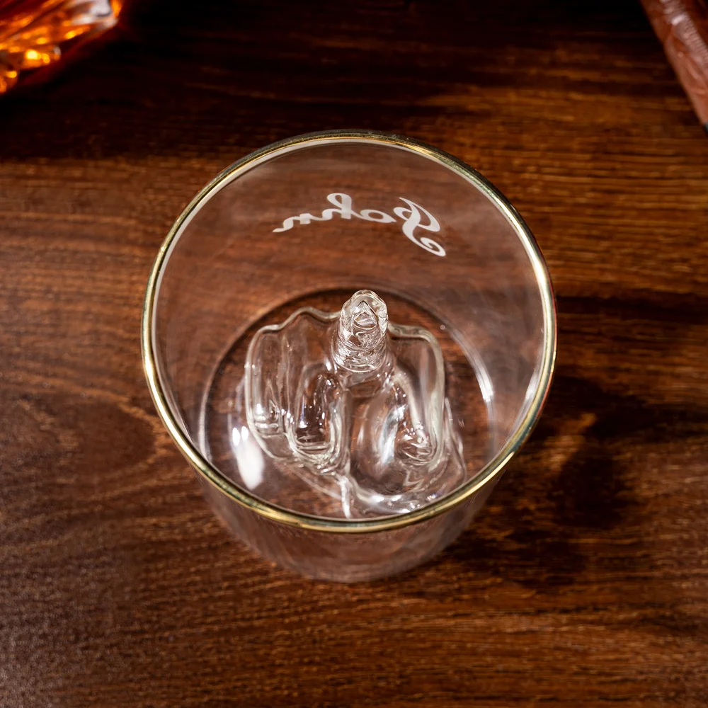 Cheers to Your Attitude - Personalised Funny Middle Finger Whiskey Glass