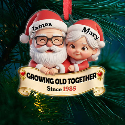 Personalized Christmas Ornament – Growing Old Together 2