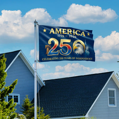 America 250th Anniversary Grommet Flag for Patriotic Decor