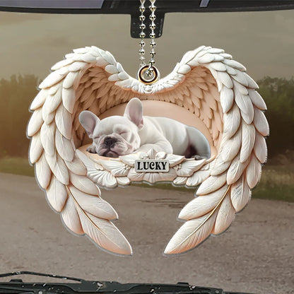 Angel Wings Pet Memorial - Personalized Custom Car Ornament