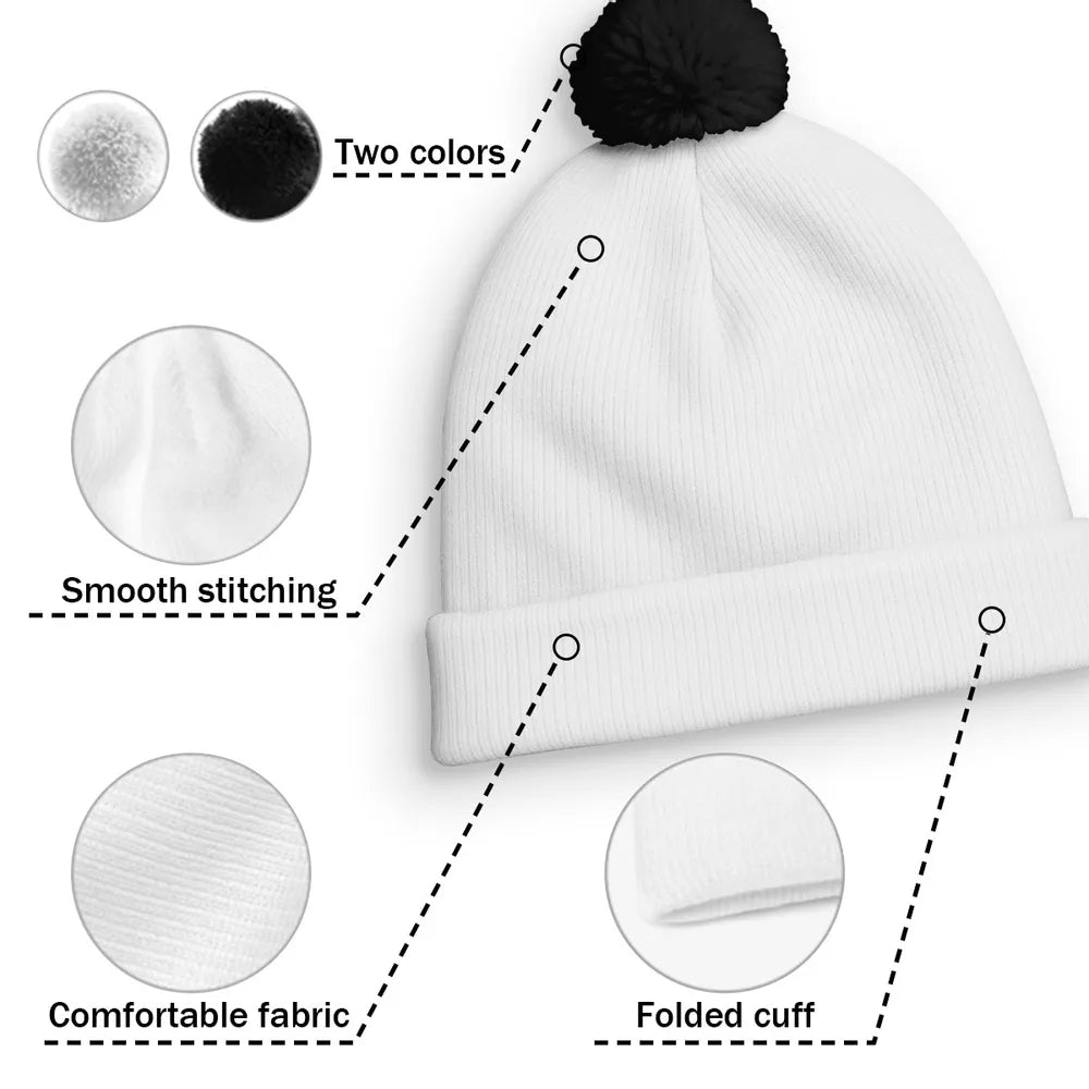 Just A Girl And Her Cats Photo - Personalized Custom Bobble Beanie Hat