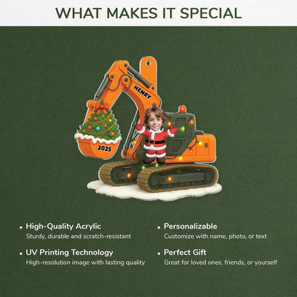 Personalised Acrylic Christmas Ornament for Kids with Photo