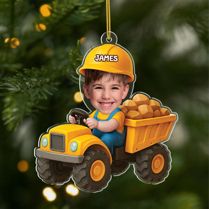 Personalised Acrylic Christmas Ornament with Kids Photo