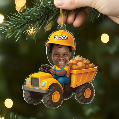 Personalised Acrylic Christmas Ornament with Kids Photo