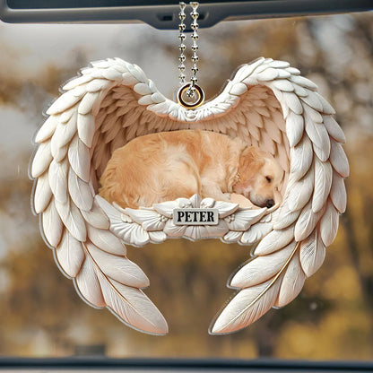 Angel Wings Pet Memorial - Personalized Custom Car Ornament