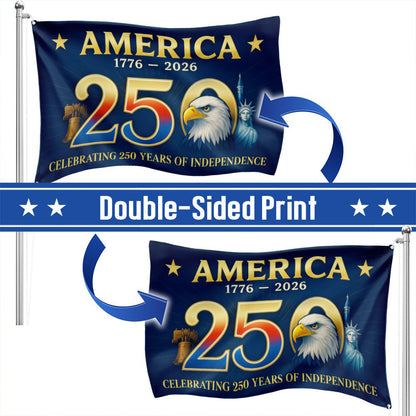 America 250th Anniversary Grommet Flag for Patriotic Decor