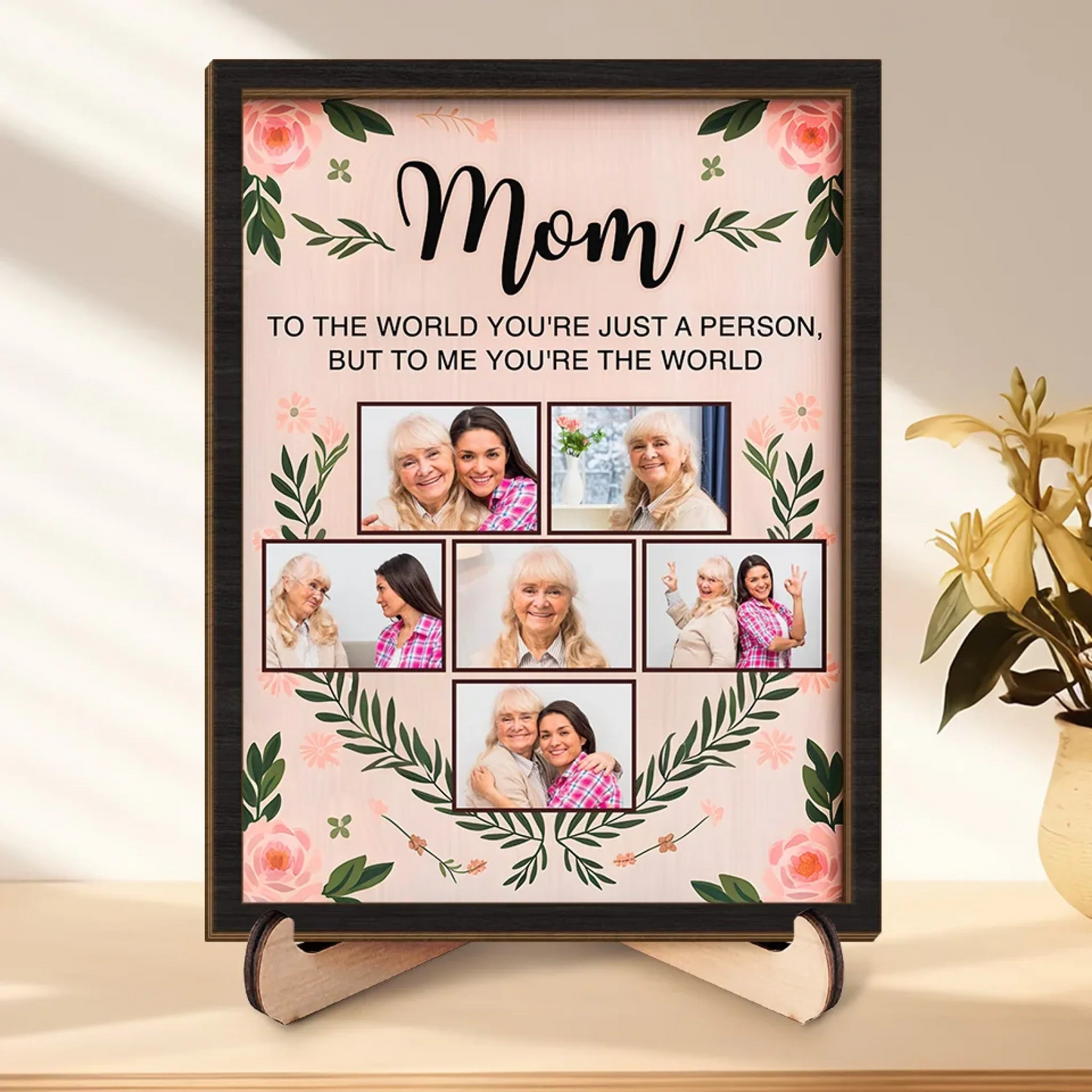 Custom Photo You Are My Heart, My Strength, My Everything - Family Personalized Custom 2-Layered Wooden Plaque With Stand - Gift For Mom, Daughter