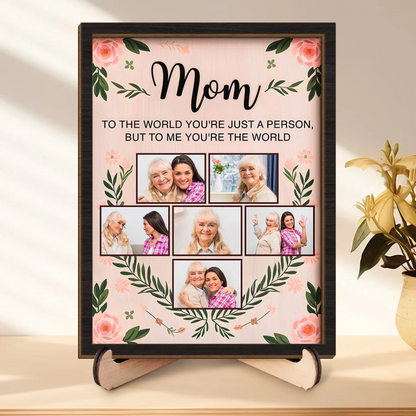 Custom Photo You Are My Heart, My Strength, My Everything - Family Personalized Custom 2-Layered Wooden Plaque With Stand - Gift For Mom, Daughter