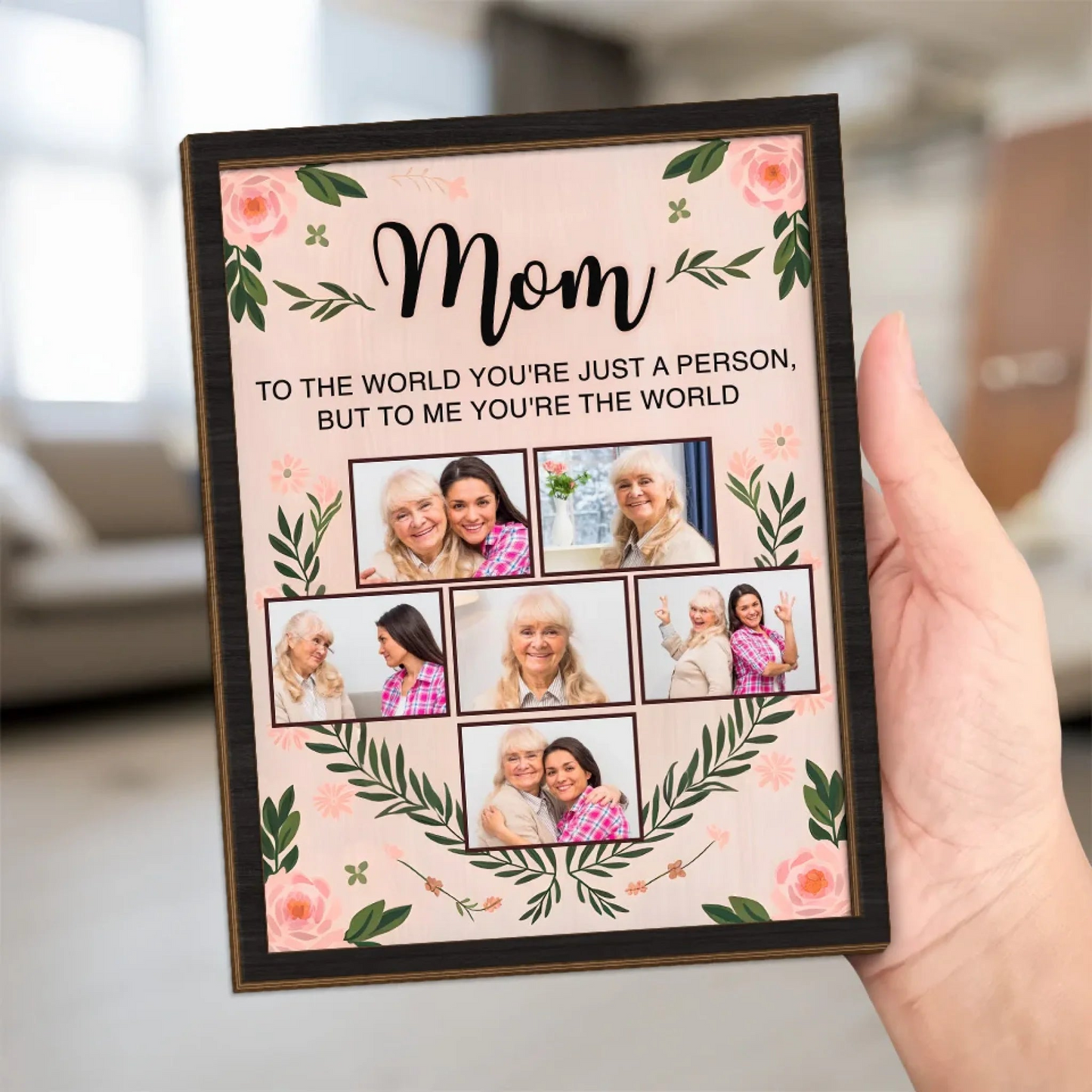 Custom Photo You Are My Heart, My Strength, My Everything - Family Personalized Custom 2-Layered Wooden Plaque With Stand - Gift For Mom, Daughter