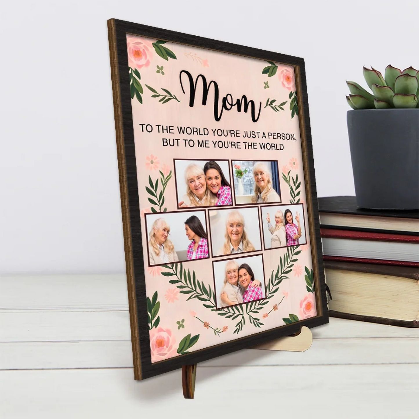 Custom Photo You Are My Heart, My Strength, My Everything - Family Personalized Custom 2-Layered Wooden Plaque With Stand - Gift For Mom, Daughter