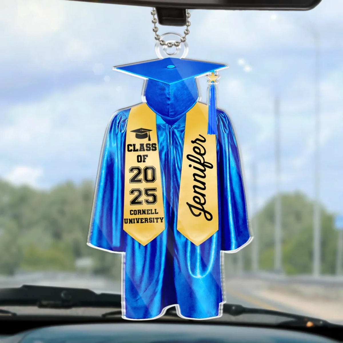 Today Is A New Beginning - Family Personalized Custom Car Ornament - Acrylic Custom Shaped - Graduation Gift For Family Members, Siblings, Brothers, Sisters