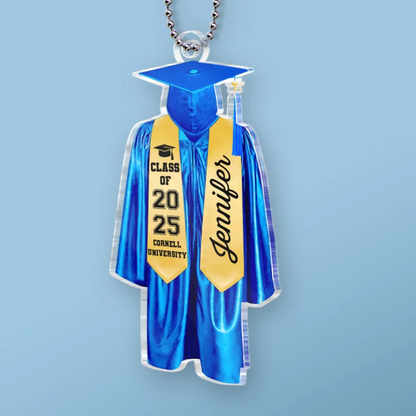 Today Is A New Beginning - Family Personalized Custom Car Ornament - Acrylic Custom Shaped - Graduation Gift For Family Members, Siblings, Brothers, Sisters