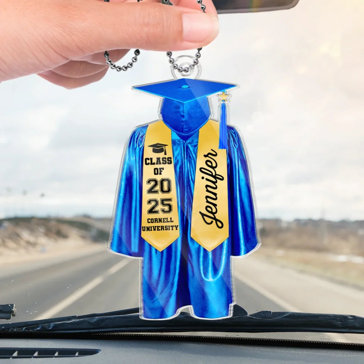 Today Is A New Beginning - Family Personalized Custom Car Ornament - Acrylic Custom Shaped - Graduation Gift For Family Members, Siblings, Brothers, Sisters
