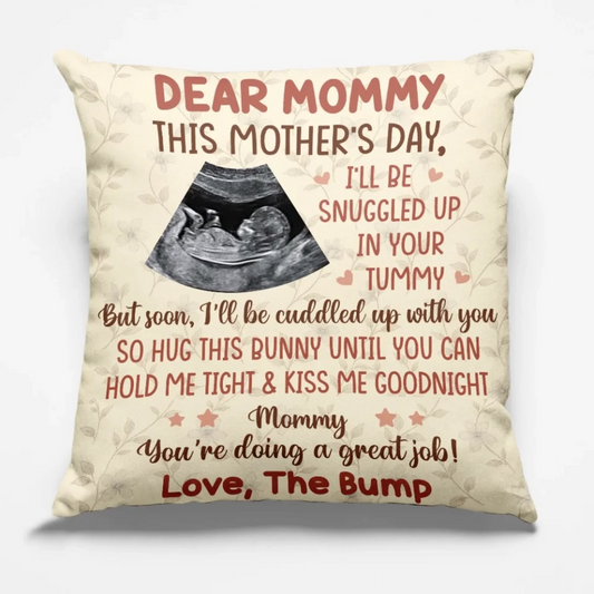 Custom Photo Growing In Love Day By Day - Family Personalized Custom Pillow - Mother's Day, Baby Shower Gift, Gift For First Mom