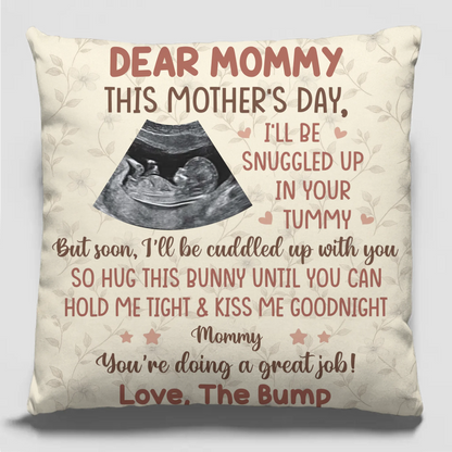 Custom Photo Growing In Love Day By Day - Family Personalized Custom Pillow - Mother's Day, Baby Shower Gift, Gift For First Mom