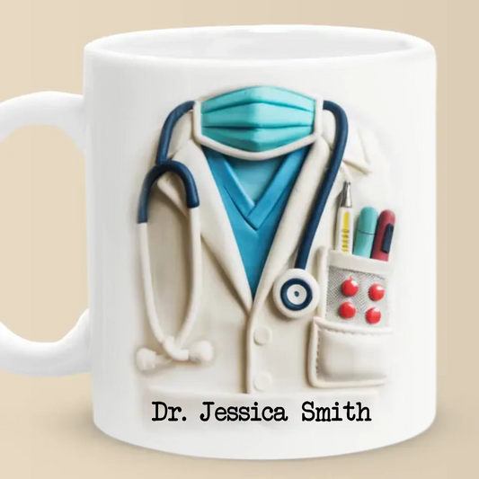 Behind Every Mask Is A Hero - Nurse Personalized Custom 3D Inflated Effect Printed Mug - Appreciation, Thank You Gift, Nurse Life, Doctor Life