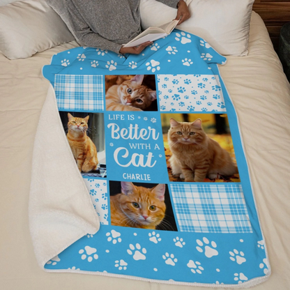 Custom Photo Blanket - Personalized Christmas Memorial Sympathy Gifts For Dogs, Cats - You Were My Favorite Hello And My Hardest Goodbye