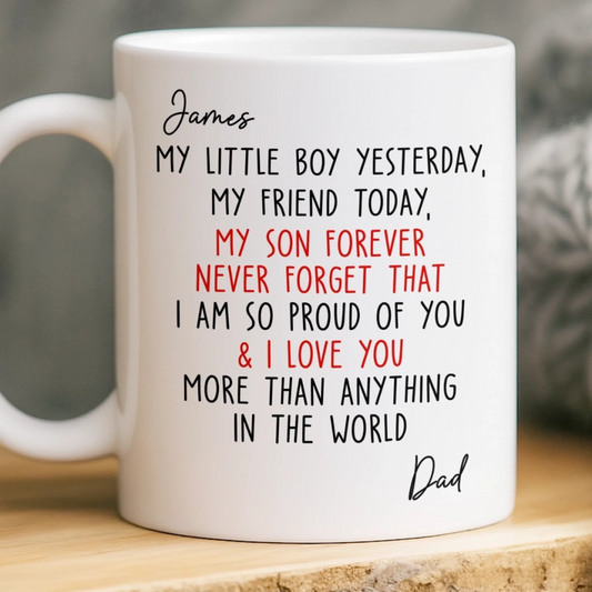 Custom Mug - Personalized Birthday Gifts For Mom, Dad, Son, Daughter - Where Love Begins Daily
