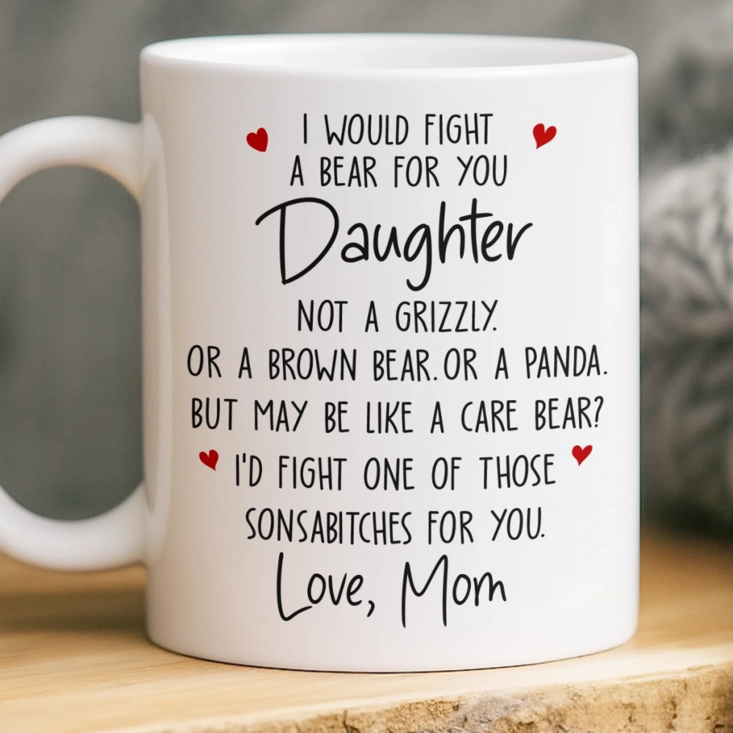 Custom Mug - Personalized Birthday Gifts For Mom, Dad, Son, Daughter - You Make Our World Sweeter