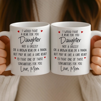 Custom Mug - Personalized Birthday Gifts For Mom, Dad, Son, Daughter - You Make Our World Sweeter