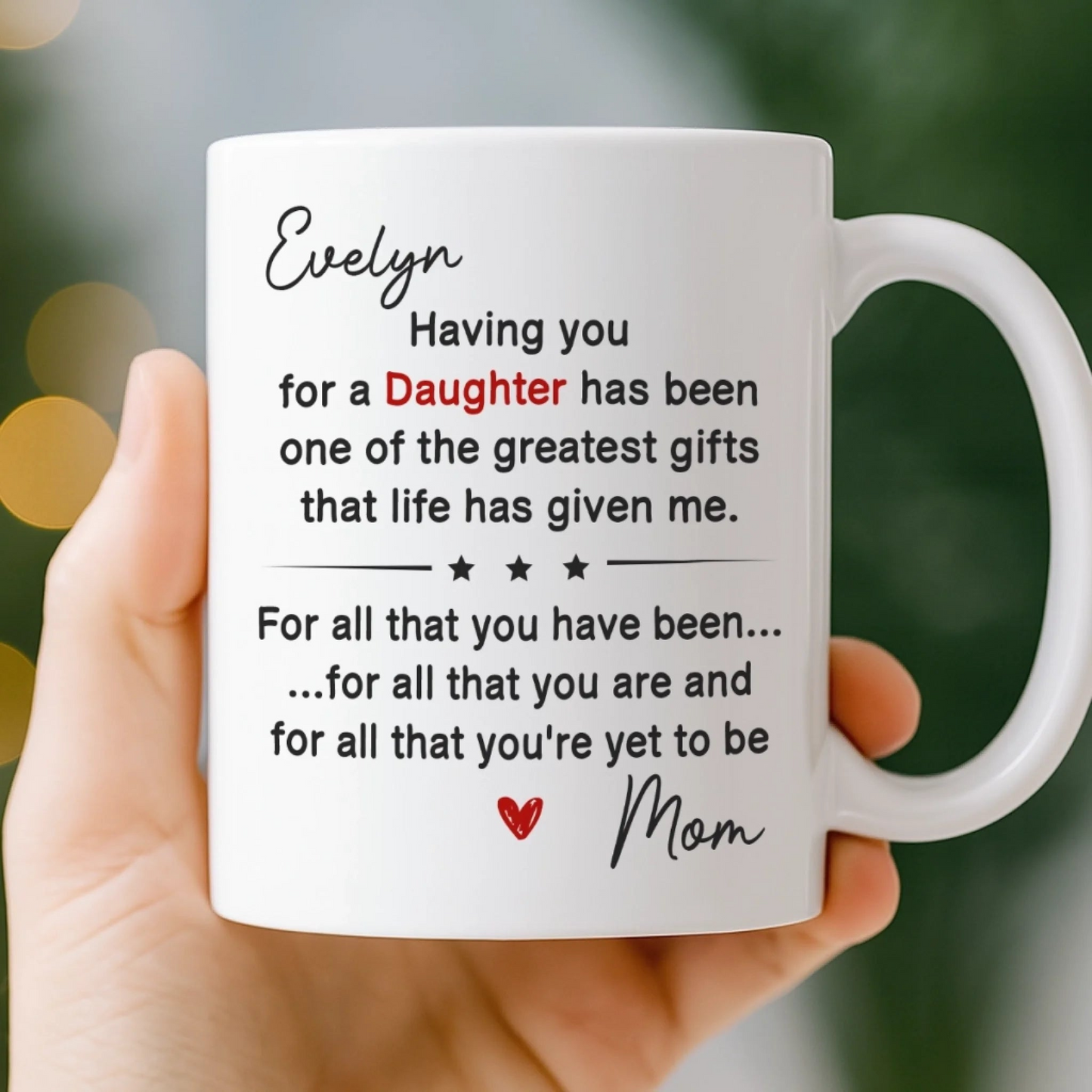Custom Mug - Personalized Birthday Gifts For Mom, Dad, Son, Daughter - My Heart Walks With You Always
