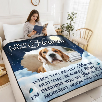 Custom Photo Quilt Blanket - Personalized Pet Memorial Sympathy Gifts For Dogs, Cats - Pawprints That Never Fade