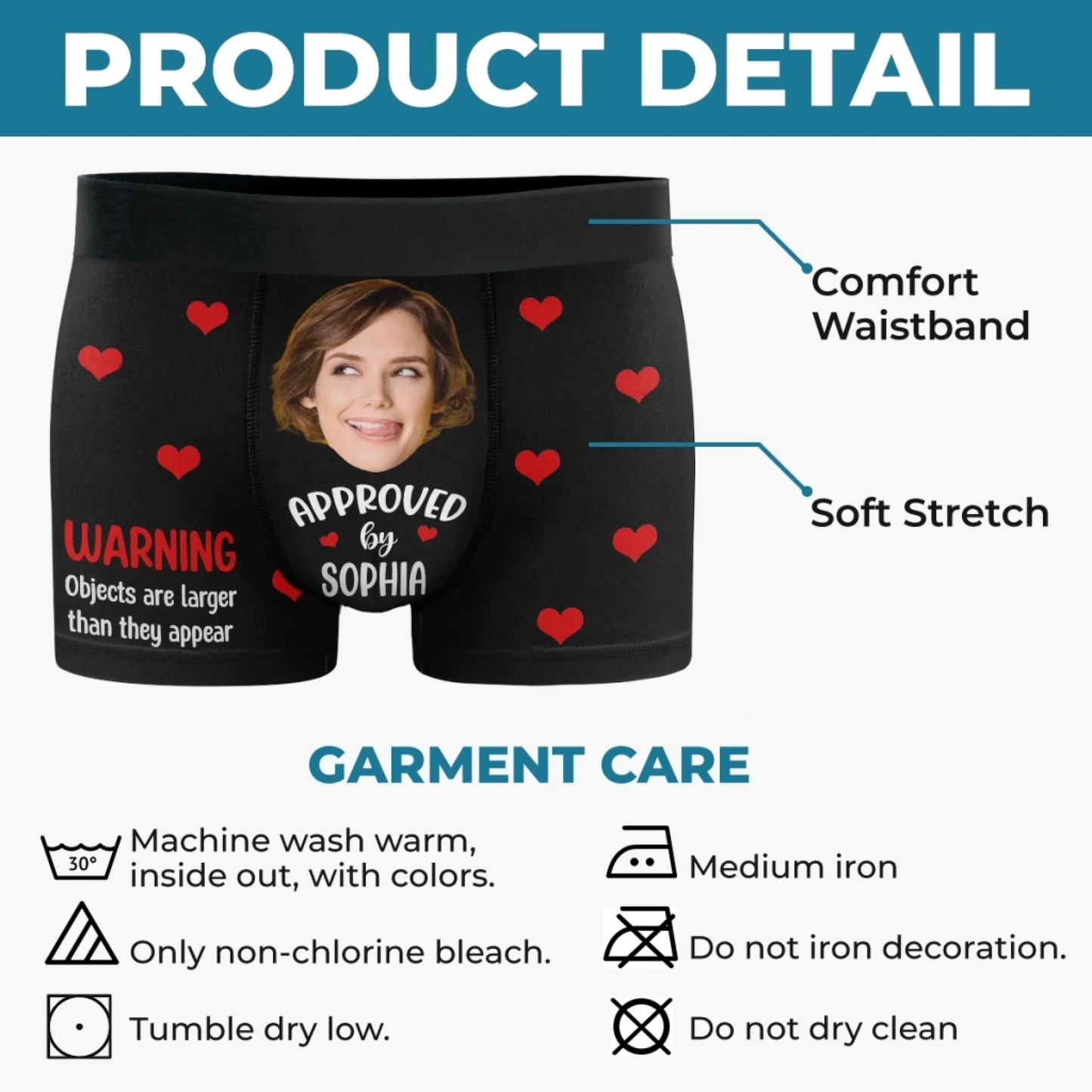 Custom Photo Boxer Briefs, Men's Boxers - Personalized Anniversary Wedding Gifts For Husband And Wife, Him And Her - Life Is Better Together