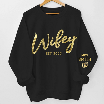 Custom Unisex Sweatshirt With Design On Sleeve - Personalized Anniversary Wedding Gifts For Husband And Wife, Him And Her - You Make Life Feel Kinder