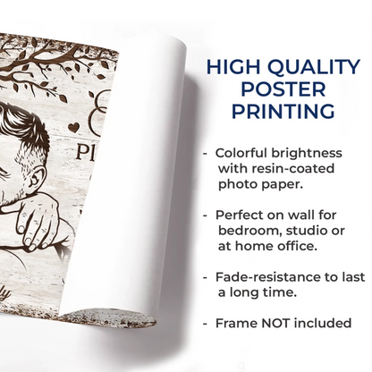 Custom Photo Horizontal Poster - Personalized Anniversary Wedding Gifts For Husband And Wife, Him And Her - Love Grows With You