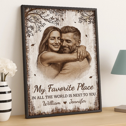 Custom Photo Vertical Poster - Personalized Anniversary Wedding Gifts For Husband And Wife, Him And Her - You Make My Days Lighter