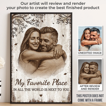 Custom Photo Vertical Poster - Personalized Anniversary Wedding Gifts For Husband And Wife, Him And Her - You Make My Days Lighter