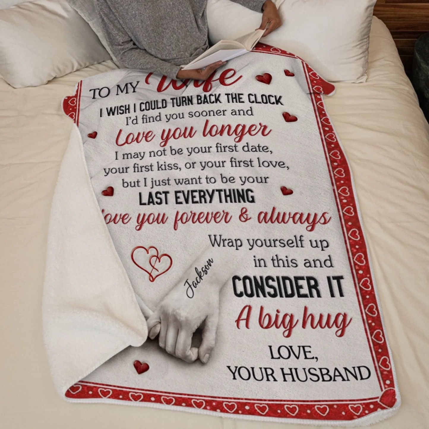Custom Blanket - Personalized Anniversary Wedding Gifts For Husband And Wife, Him And Her - You And Me Feels Right