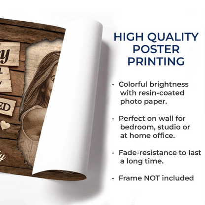 Custom Photo Horizontal Poster - Personalized Anniversary Wedding Gifts For Husband And Wife, Him And Her - You Make My Days Lighter