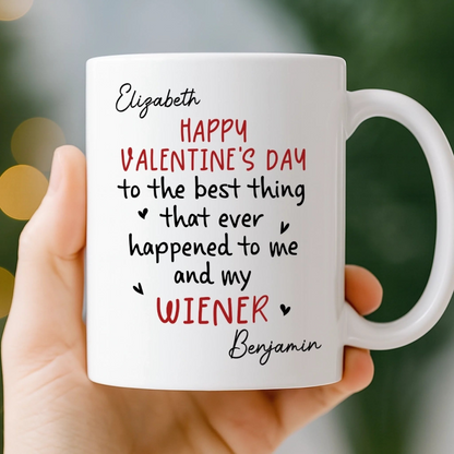 Custom Mug - Personalized Anniversary Valentine Wedding Gifts For Husband And Wife, Him And Her - Together We Grow Braver