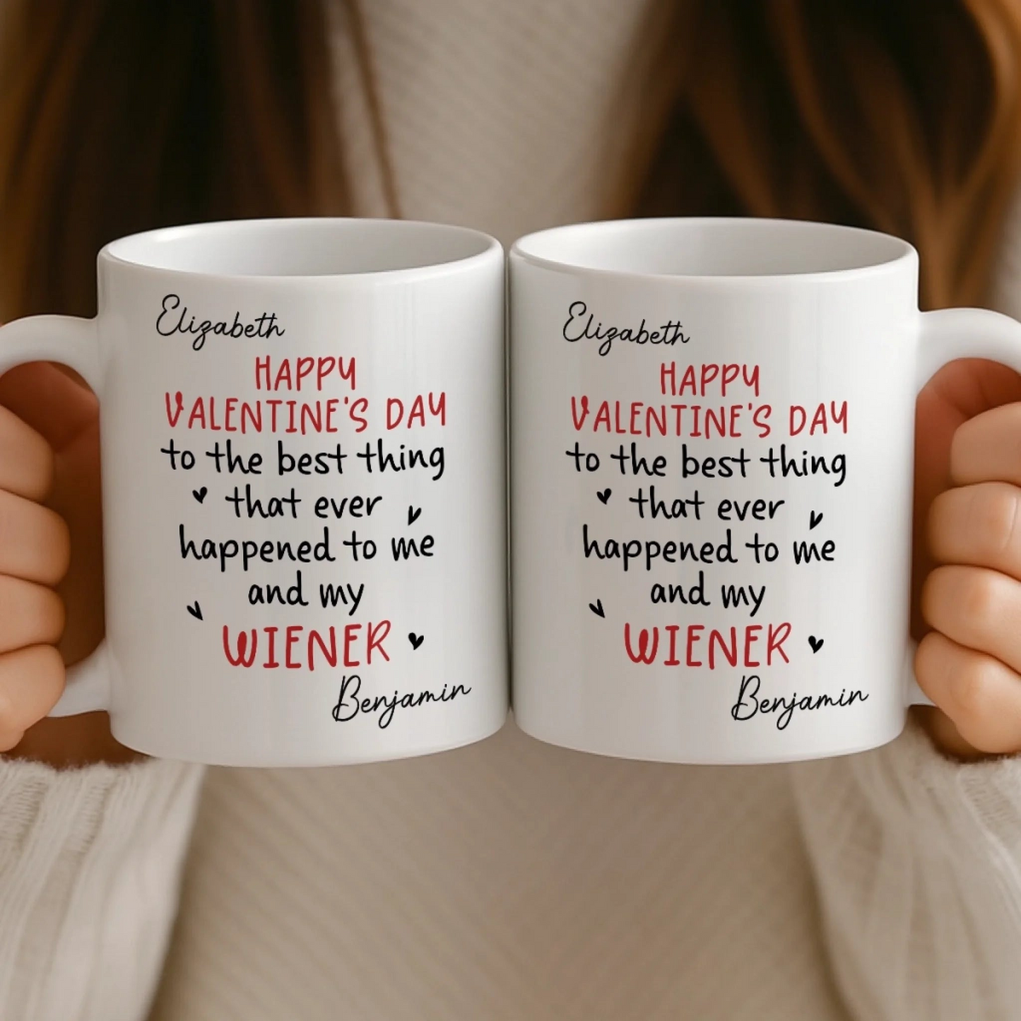 Custom Mug - Personalized Anniversary Valentine Wedding Gifts For Husband And Wife, Him And Her - Together We Grow Braver