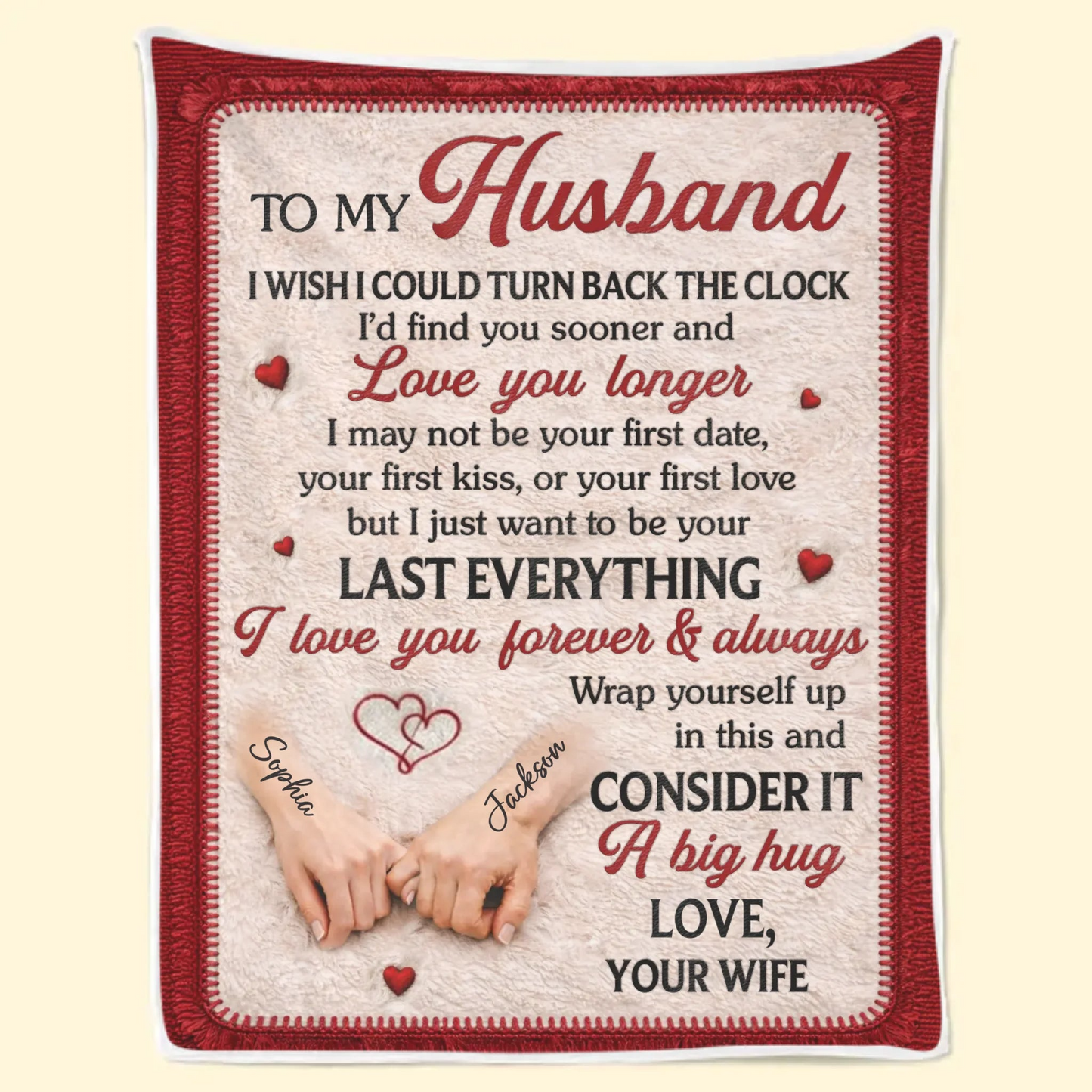 Custom Blanket - Personalized Anniversary Wedding Gifts For Husband And Wife, Him And Her - Side By Side Forever