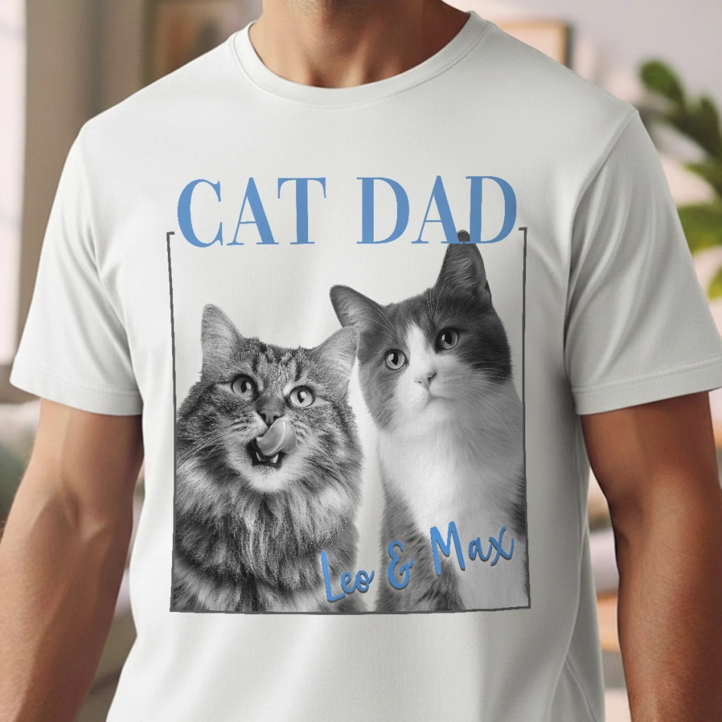 Custom Unisex T-shirt, Premium T-shirt- Personalized Birthday Gifts For Dog Cat Lovers, Dog Dad And Mom, Cat Owners - Proud Cat Mom Energy