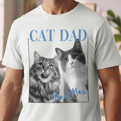 Custom Unisex T-shirt, Premium T-shirt- Personalized Birthday Gifts For Dog Cat Lovers, Dog Dad And Mom, Cat Owners - Proud Cat Mom Energy
