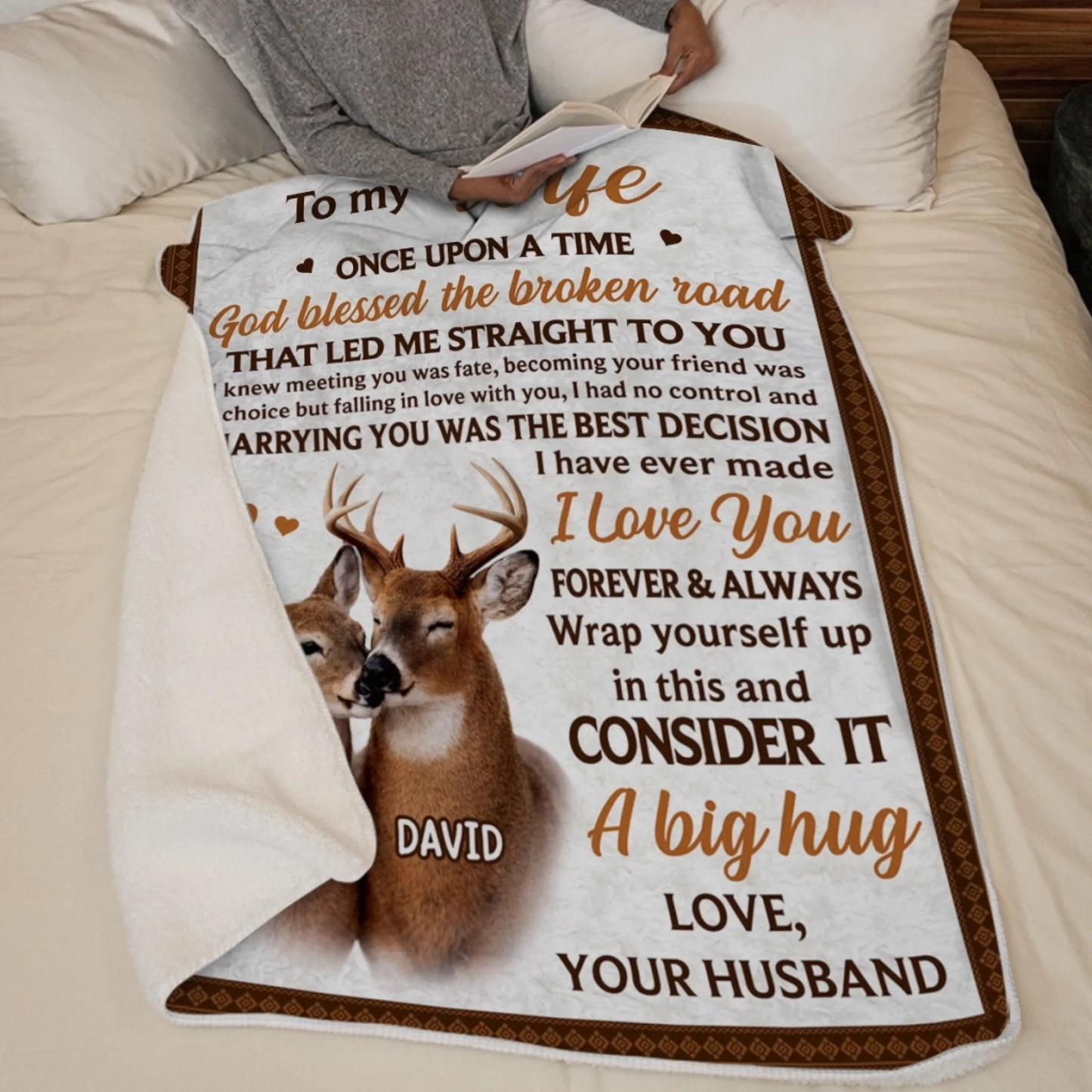 Custom Blanket - Personalized Anniversary Wedding Gifts For Husband And Wife, Him And Her - Love Grows In Quiet Ways