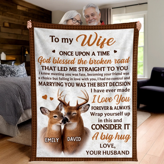 Custom Blanket - Personalized Anniversary Wedding Gifts For Husband And Wife, Him And Her - Love Grows In Quiet Ways