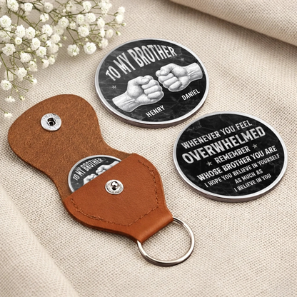 Custom Pocket Hug - Personalized Birthday Gifts For Brother - Stronger When Brothers Stand