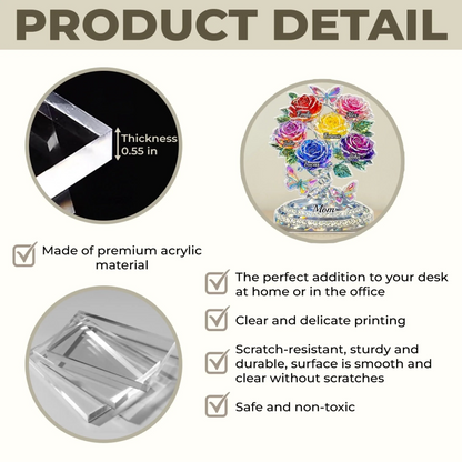 Custom Acrylic Plaque - Personalized Mother's Day Gifts For Mom, Grandma - Grandma Love Lives Forever