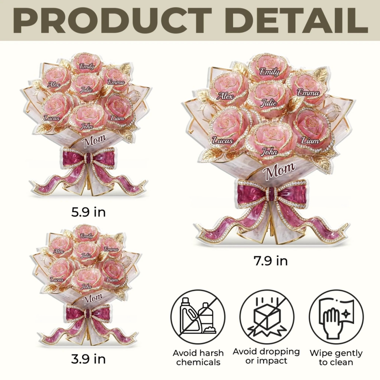 Custom Acrylic Plaque - Personalized Mother's Day Gifts For Mom, Grandma - Grandma Heart Full Of Love