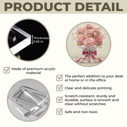 Custom Acrylic Plaque - Personalized Mother's Day Gifts For Mom, Grandma - Grandma Heart Full Of Love