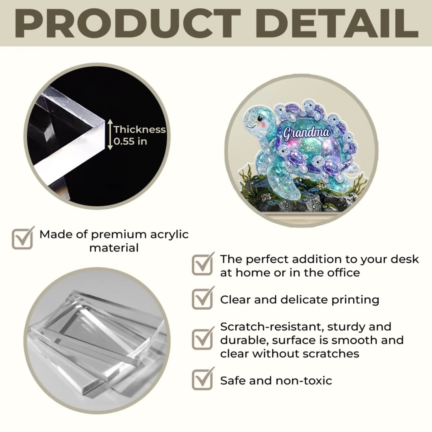 Custom Acrylic Plaque - Personalized Mother's Day Gifts For Mom, Grandma - You Are Truly Appreciated