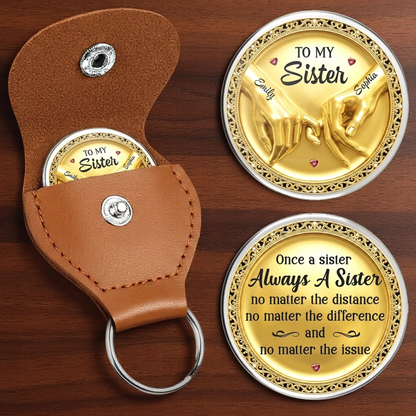 Custom Pocket Hug - Personalized Best Friend Birthday Gifts For Women, Besties, Sisters, BFF - Strong Souls Called Sisters
