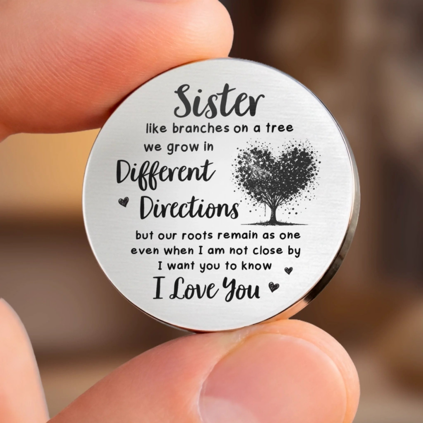 Custom Pocket Hug - Personalized Best Friend Birthday Gifts For Women, Besties, Sisters, BFF - Sisters Make Everything Better