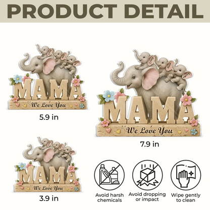 Custom Acrylic Plaque - Personalized Mother's Day Gifts For Mom, Grandma - Love You A Ton, Mama