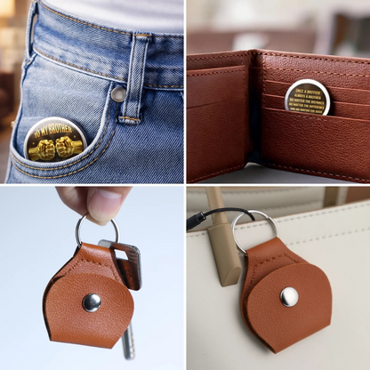 Custom Pocket Hug - Personalized Birthday Gifts For Brother - Built Together Like Brothers