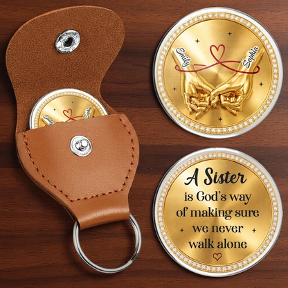 Custom Pocket Hug - Personalized Best Friend Birthday Gifts For Women, Besties, Sisters, BFF - Sisters Make Life Sweeter